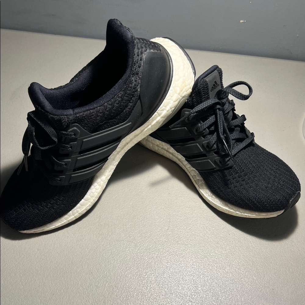 Adidas Black and White Athletic Sneakers